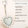 Titanium Heart Belly Ring piercing - Body Clickers Body Jewelry