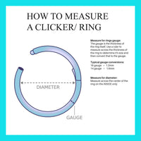 14k cosmic Septum / Daith Clicker 16g