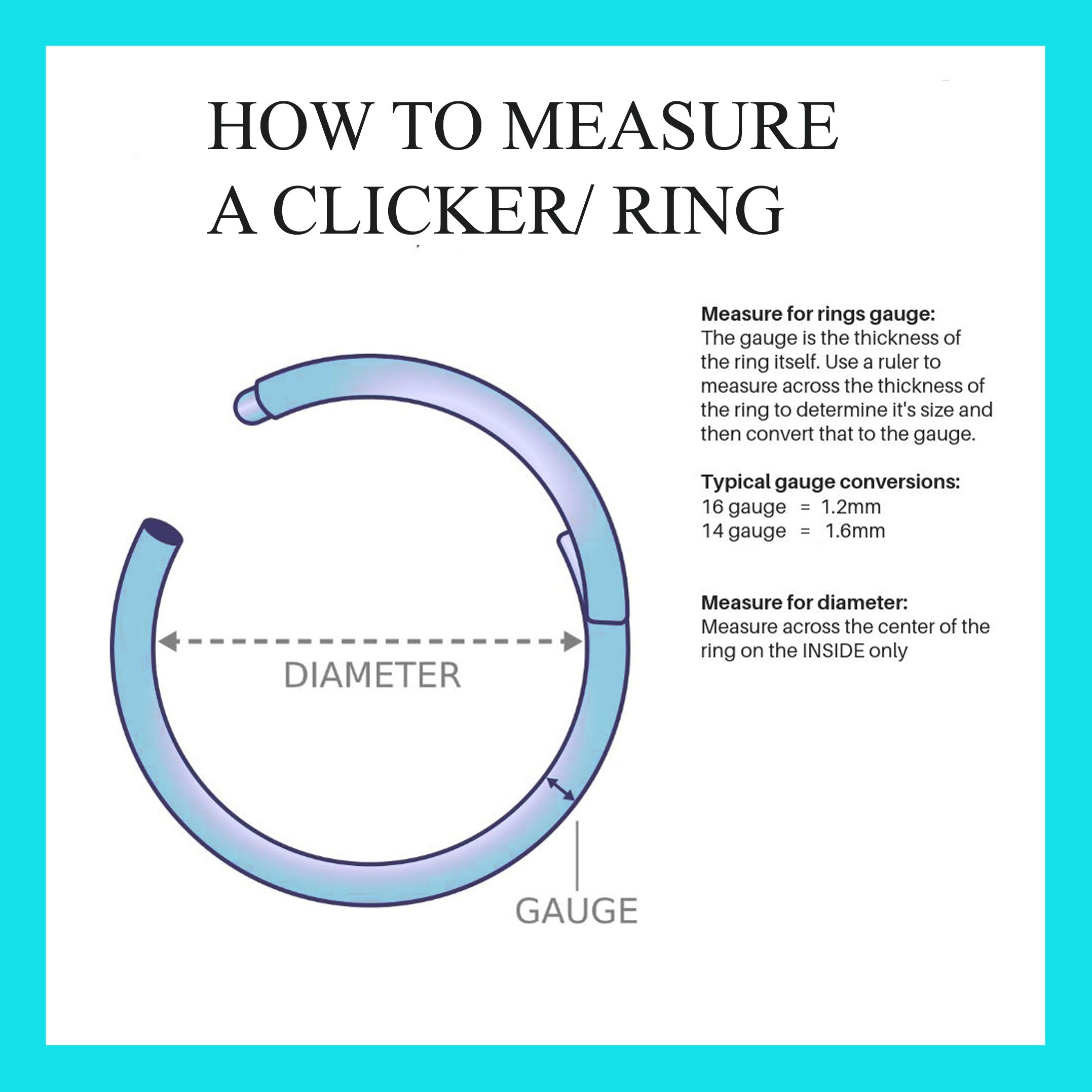 24k PVD Gold Titanium Clicker Hoop – 16G (8mm & 10mm)