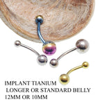14G Basic Titanium Belly Curve
