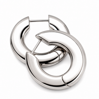 Implant Titanium Silhouette Huggie Earrings: 20g 10mm, Sold in Pairs