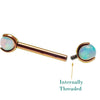 Pearly Opal  Nipple Jewelry 12g/14g