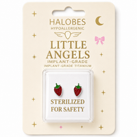 Sterilized Titanium Earrings • Implant-Grade Strawberries Earrings