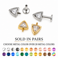 Cat/ Rabbit Ears Helix Titanium Flatback 18g, 16g, 14g