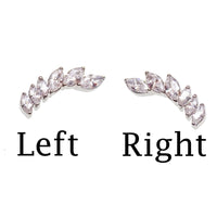 CZ Helix Piercing Curve Implant Titanium Flatback- Internally Threaded