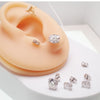 Moissanite Oval sterling Silver Earrings with Certicate