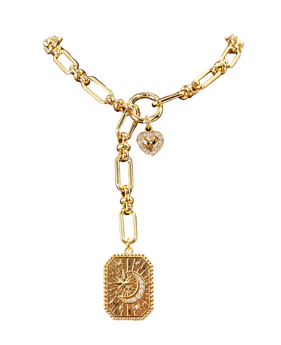 custom charm paperclip necklace