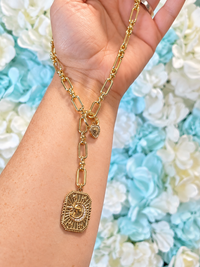 18k Gold PVD Paperclip Chain add own charm