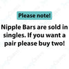 Moon Yellow 5mm, 6mm Opal Titanium Nipple Ring 14g, 12g