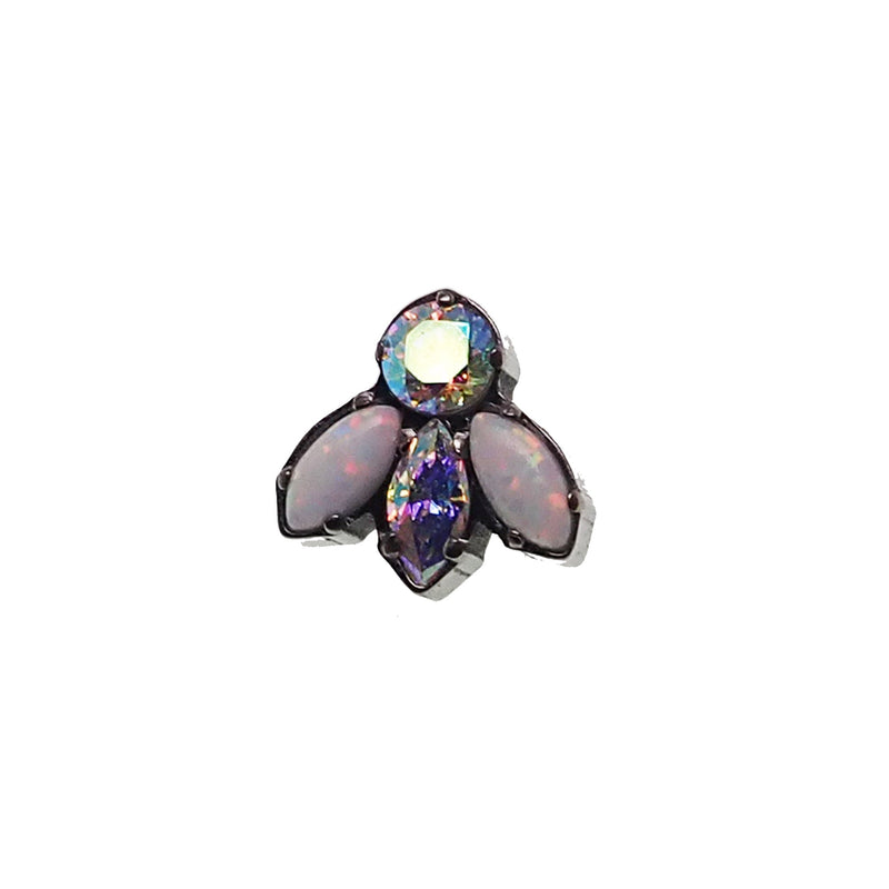 Cute Bug Opal & CZ Titanium Top Dermal 14g - Body Clickers Body Jewelry