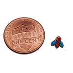 Cute Bug Opal & CZ Titanium Top Dermal 14g