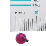 Dark Pink Opal Titanium Nipple Bar 14g, 12g
