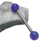 Mermaid Purple Opal Titanium Nipple Bar 14g, 12g