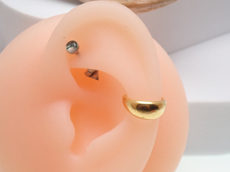 Solid Gold PVD Titanium Clicker 16G 8mm, 10mm