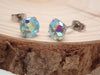 CZ Mermaid Blue Titanium Earrings Pair - Body Clickers Body Jewelry