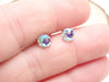 CZ Mermaid Blue Titanium Earrings Pair - Body Clickers Body Jewelry