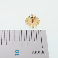 PVD Gold Geometric Moss Agate and Titanium Flatback Piercing: Internally Threaded (18g, 16g, 14g)