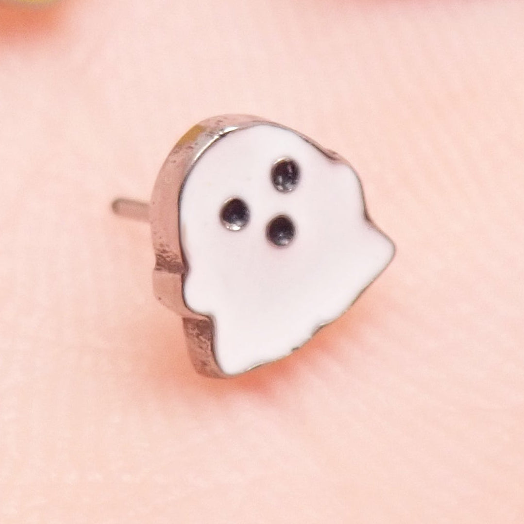 Implant Titanium Ghost Push Fit Flatback, 20g, 18g, 16g, 14g