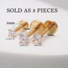 PVD Gold Titanium Internally Threaded Labret Studs – 3 Pack | 16G Flatback Piercing