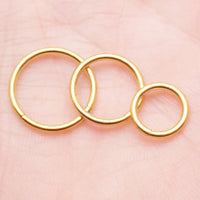 Implant Grade Titanium PVD GOLD Clicker Hoop – 18g, 16g