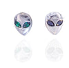 Smirking Alien Push Fit Flatback Titanium 20g, 18g, 16g, 14g - Body Clickers Body Jewelry