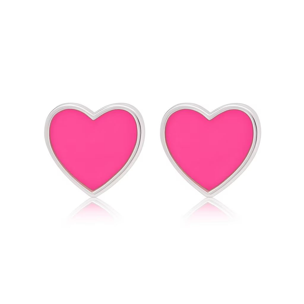 Sterilized titanium earrings featuring pink donut, bear, and heart designs, ideal for body jewelry and implant-grade piercings.