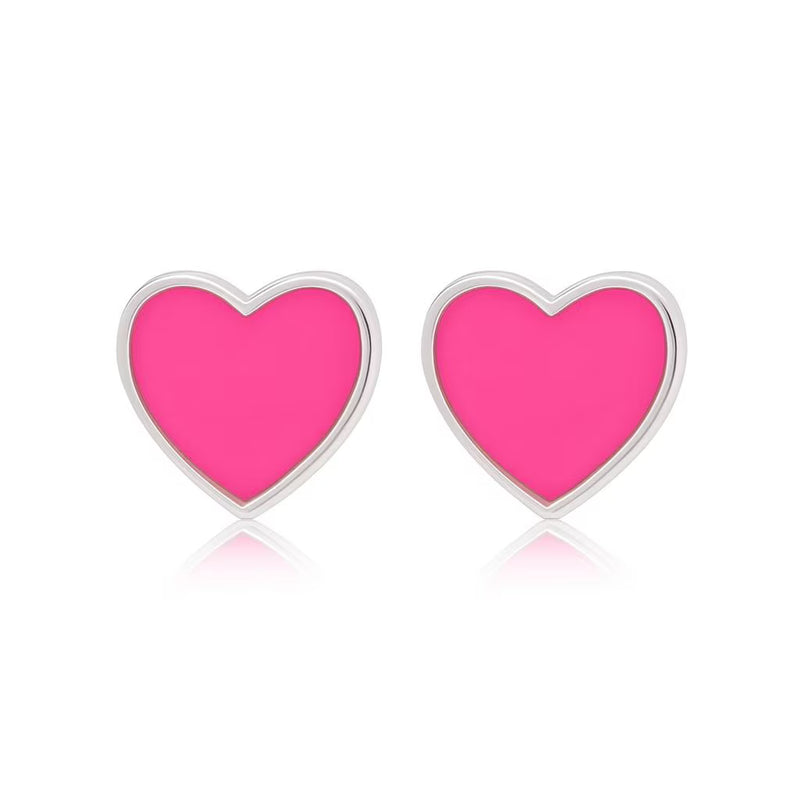 Sterilized titanium earrings featuring pink donut, bear, and heart designs, ideal for body jewelry and implant-grade piercings.