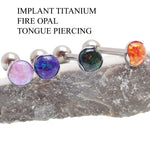 14g Titanium Tongue or Cheek Barbell Piercing