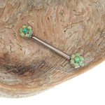 Flower Opal Push Fit threadless swap out Nipple Bar 16g, 14g, 12g