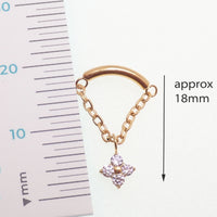 Hidden Helix 18K PVD Gold Helix Titanium Flatback 18g, 16g, 14g