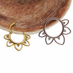 Plain Filigree Titanium Clicker 16g