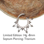 14g-8mm CZ hinged Clicker implant titanium