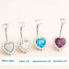 Titanium Heart Belly Ring piercing - Body Clickers Body Jewelry