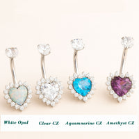 Titanium Heart Belly Ring piercing - Body Clickers Body Jewelry