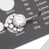 CZ Titanium Belly Ring 10mm - 12mm - Body Clickers Body Jewelry