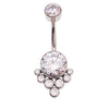 CZ Titanium Belly Ring 10mm - 12mm - Body Clickers Body Jewelry
