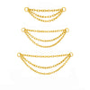 Triple Chain Add-On – PVD Titanium Connector for Ear Piercings