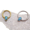 16g Natural Stone Turquoise Titanium Clicker