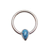 16g Natural Stone Turquoise Titanium Clicker