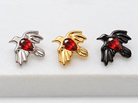 Raven Ruby CZ Implant Titanium flatback piercing