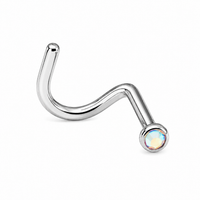 CZ Cork Nose Piercing 18g
