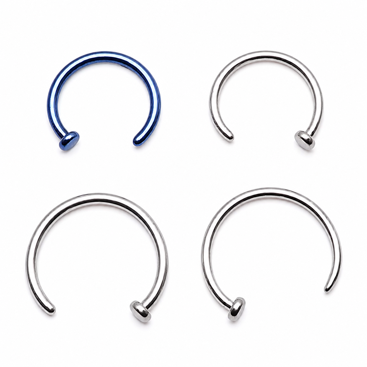 Nose Hoop 8mm, 10mm Titanium Piercing 18g, 20g
