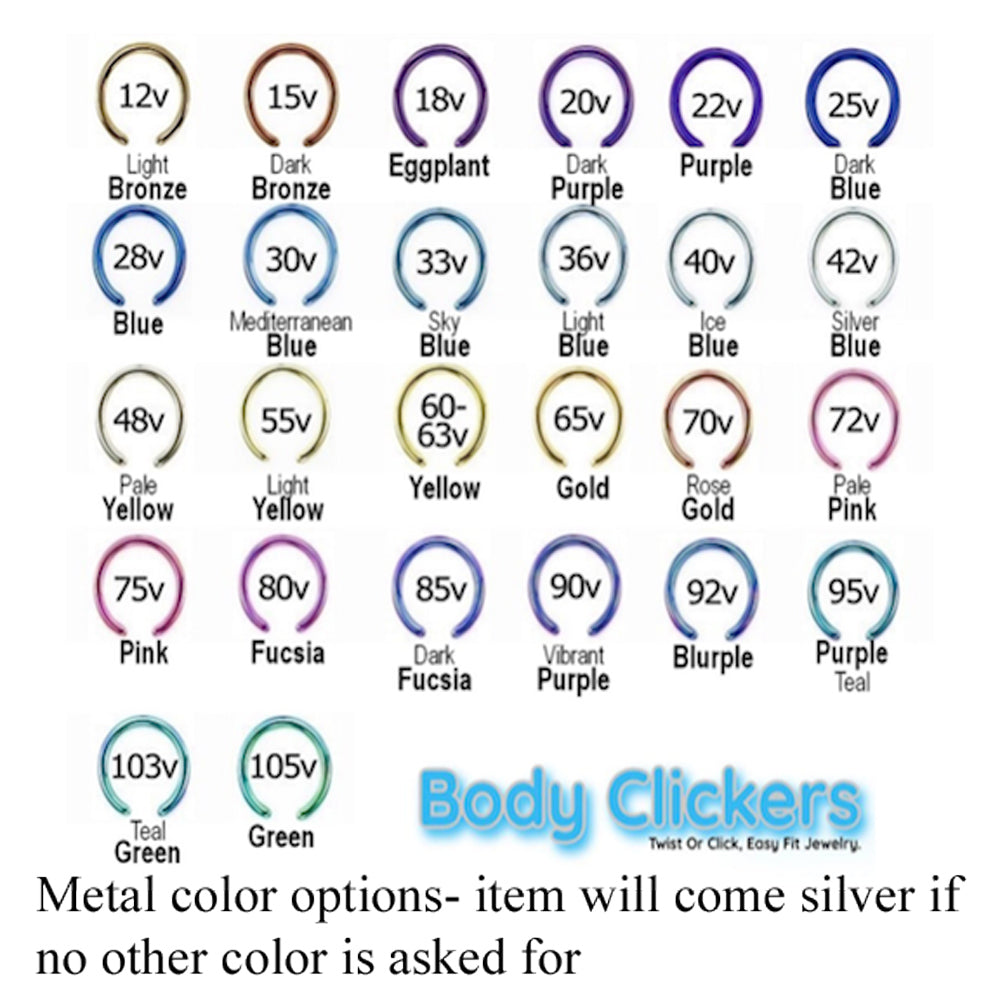 Heart Beat Titanium Flatback/ Labret Piercing 18g, 16g, 14g