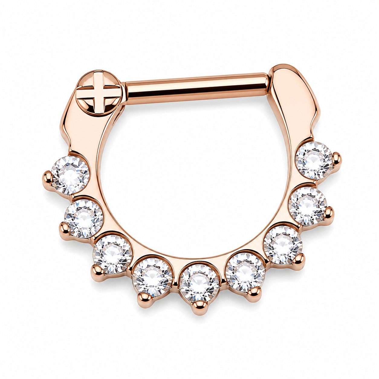 Swarovski Clear Crystal Crown Clicker 16g