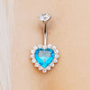 Titanium Heart Belly Ring piercing - Body Clickers Body Jewelry
