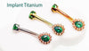 14g Titanium Radiant Belly Ring - Body Clickers Body Jewelry