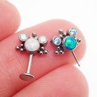 Implant Grade Titanium Push-Fit Threadless Flatback Piercing- Vertical Helix