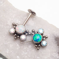 Implant Grade Titanium Push-Fit Threadless Flatback Piercing- Vertical Helix