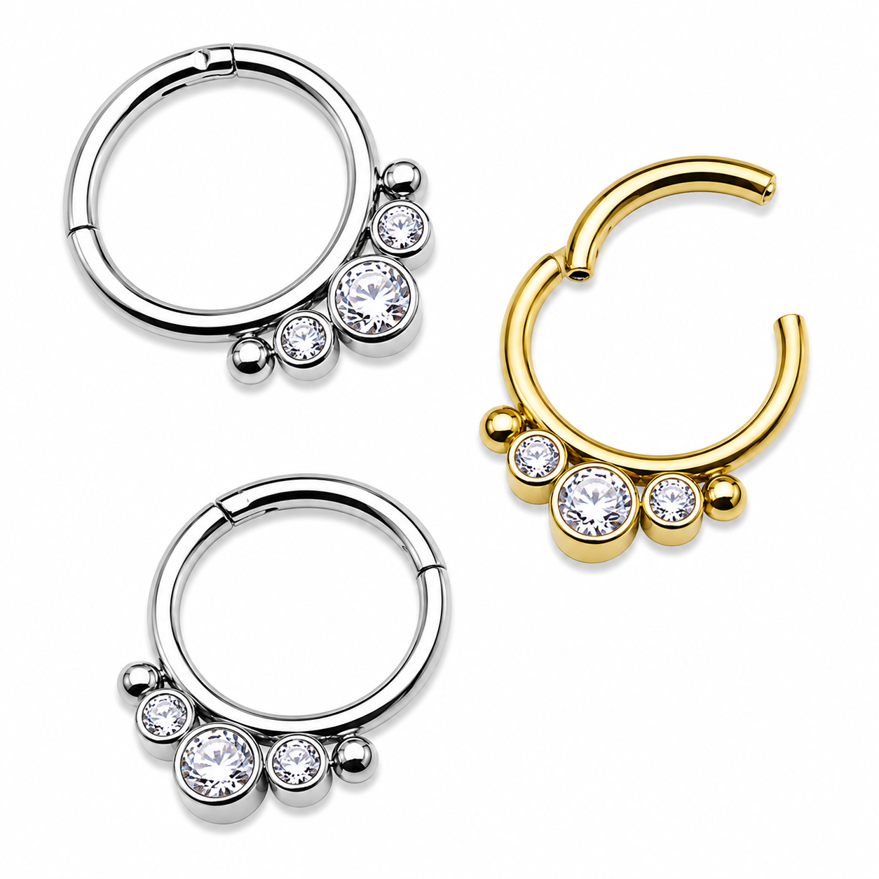 Petite 8mm septum Titanium Clicker 16g
