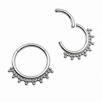 Beaded Titanium Clicker 16g